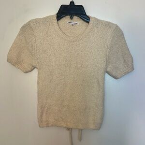 Reformation Cropped Fuzzy Sweater Top